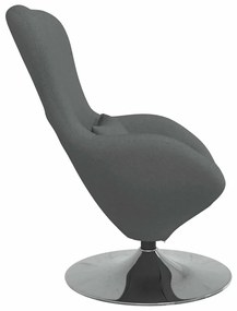 Cadeira Ovo vidaXL Cinza Escuro em Tecido