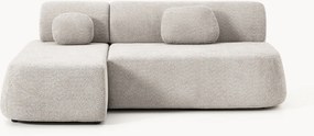 Sofá-cama de canto em teddy-bouclé Pao
