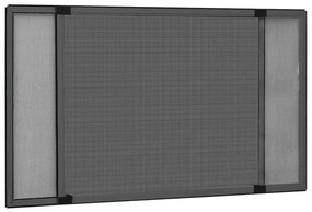 vidaXL Tela anti-insetos extensível p/ janelas (75-143)x50cm antracite