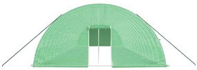 Estufa com estrutura de aço 108 m² 18x6x2,85 m verde