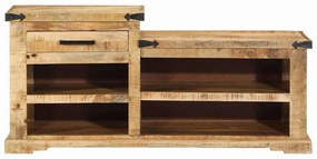 Banco para Sapatos 110x35x50 cm Madeira Bruta de Mangueira