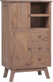 vidaXL Aparador alto 60x30x100 cm madeira de teca maciça