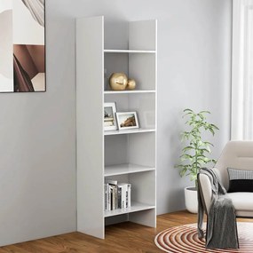 Estante 60x35x180 cm derivados de madeira branco brilhante