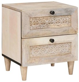 vidaXL Armário de Cabeceira com gaveta Bege 40 x 33 x 46 cm