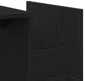 Mesa de Centro vidaXL Preta Carvalho 90x45x35 cm em Madeira de Engenha
