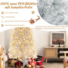 Guirlanda de Natal artificial pré-iluminada com luzes LED brancas quentes