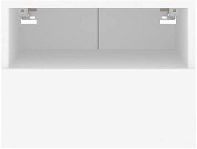 Móveis de parede p/ TV 2pcs 40x30x30cm derivados madeira branco
