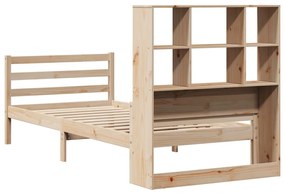 Cama com estante sem colchão 90x200 cm pinho maciço