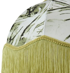 Abajur de tecido com design de folha e interior branco 45/15/21,5 - Heritage