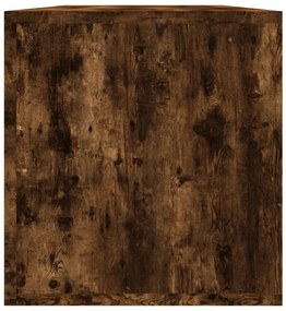 Caixa discos vinil 71x34x36cm derivados madeira carvalho fumado