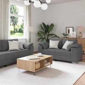 vidaXL Conjunto de Sofás 3 pcs Cinzeto 219 x 77 x 82 cm tecido