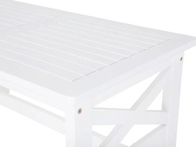 Mesa de jardim em madeira branca 100 x 55 cm BALTIC Beliani