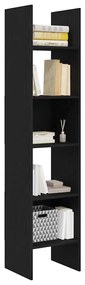 Gabinete de Livros Carvalho preto 40 x 35 x 180 cm