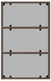 6 pcs conj. lounge jardim c/ almofadões 6 pcs vime PE castanho