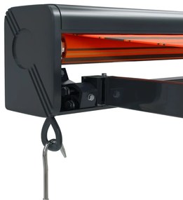 Toldo retrátil 4x3 m tecido e alumínio laranja e castanho