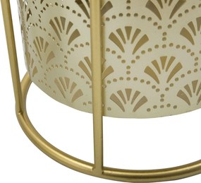 CONJUNTO DE 2 SUPORTES PARA VASOS GOLVY DOURADO Ø 21X40-19X22 CM (PLANTAS NÃO INCLUIDAS)