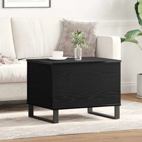 Mesa de Centro Lift Top Preto Carvalho 60x44,5x45 cm Madeira de Engenharia