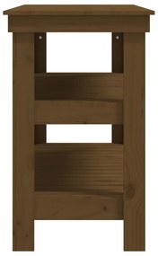 Bancada de trabalho 110,5x50x80 cm pinho maciço castanho mel