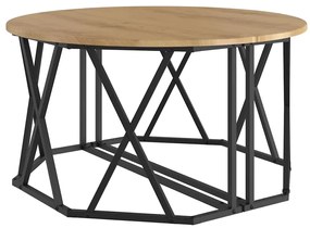 Mesa de Café vidaXL Artisan Carvalho 31,5x31,5x16,5 polegadas Feita de