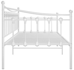 Sofá-cama 90x200 cm metal branco