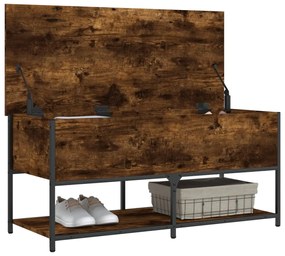 Banco arrumação 100x42,5x47cm derivados madeira carvalho fumado