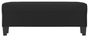 Banco 100x35x41 cm couro artificial preto