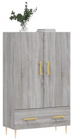 Armário alto derivados de madeira 69,5x31x115cm cinza sonoma
