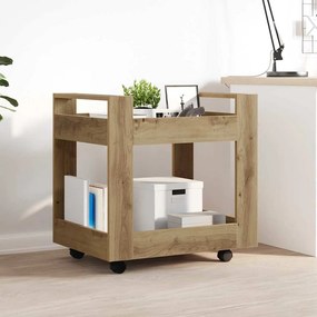 vidaXL Carrinho de Mesa Carvalho Artesanal 60 x 45 x 60 cm