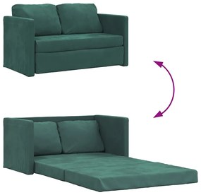 Sofá-cama sem pés 122x204x55 cm veludo azul