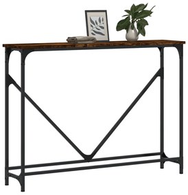 Mesa consola 102x22,5x75cm derivados de madeira carvalho fumado