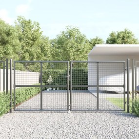 Portão de rede para jardim 300x175 cm aço galvanizado antracite