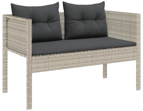 Conjunto de Sofás para Exterior Cinza claro e cinza escuro