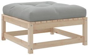 8 pcs conjunto sofás de jardim com almofadões pinho maciço