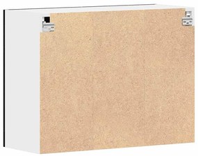 Armário de Vidro Suspenso em Carvalho Preto da 80x31x60 cm, feito de m