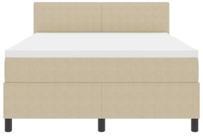 Cama Box Spring com Colchão Verde Claro Cinza 140x200 cm Tecido de Vel