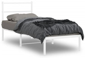 Estrutura de cama com cabeceira 80x200 cm metal branco