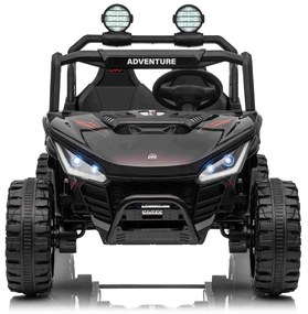 Jipe elétrico para crianças T-REX Ride 4x4, 2 Lugares, 24V, leitor MP3, bateria de lítio, Rodas EVA, controlo remoto, luzes LED Preto