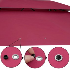 Pergula jardim Topas  3x4m Proteção UV 50+ Vermelha