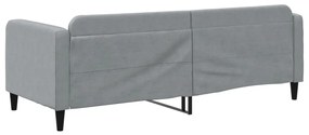 Sofá-cama 80x200 cm tecido cinzento-claro