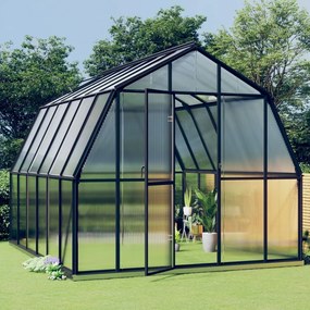 vidaXL Estufa com base alumínio 9,53 m² antracite