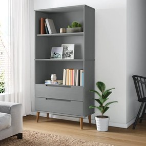 vidaXL Estante MOLDE 85x35x170,5 cm pinho maciço cinzento