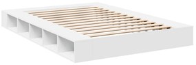 Estrutura de cama 140x200 cm derivados de madeira branco