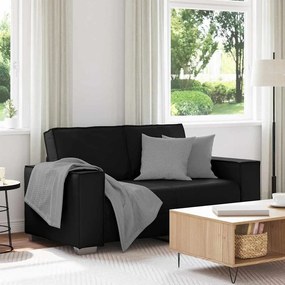Sofá Loveseat vidaXL Preto 120 cm em Couro Sintético