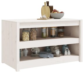 Armário de cozinha p/ exterior 106x55x64 cm pinho maciço branco