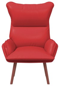 Cadeira Relaxante vidaXL Vermelha em Couro Sintético