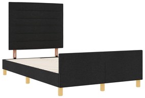 Cama vidaXL Preta 120x200 cm em Tecido