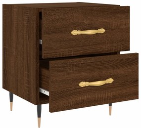 Mesa de cabeceira 2 pcs derivados de madeira carvalho castanho