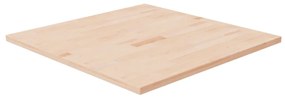 342932 vidaXL Tampo de mesa quadrado 80x80x2,5 cm carvalho maciço não tratado