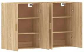 Móveis de parede 2 pcs derivados de madeira carvalho sonoma