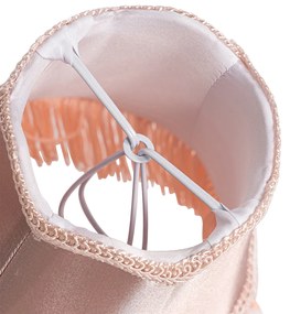 Abajur de tecido com pinça rosa 12 cm - Granny